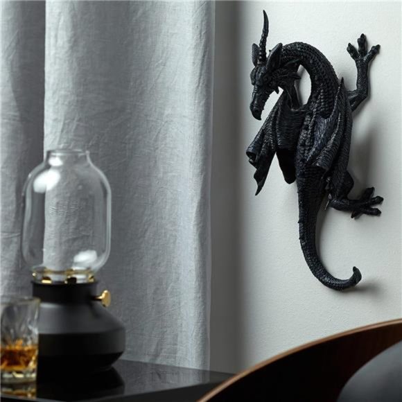 Horned Dragon of Devonshire Wall Sculpture 13 Inch, Single - Picture 4 of 6